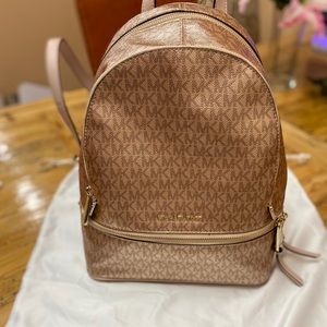 Michael Kors Rose Gold Mini Backpack